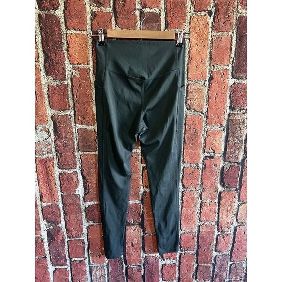 Girlfriend Collective Womens Green Cropped Leggings w/ Pockets Size Small - Picture 2 of 3